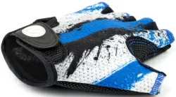 Перчатки Author X6 подростк.замша/синт.кожа, сине/белые