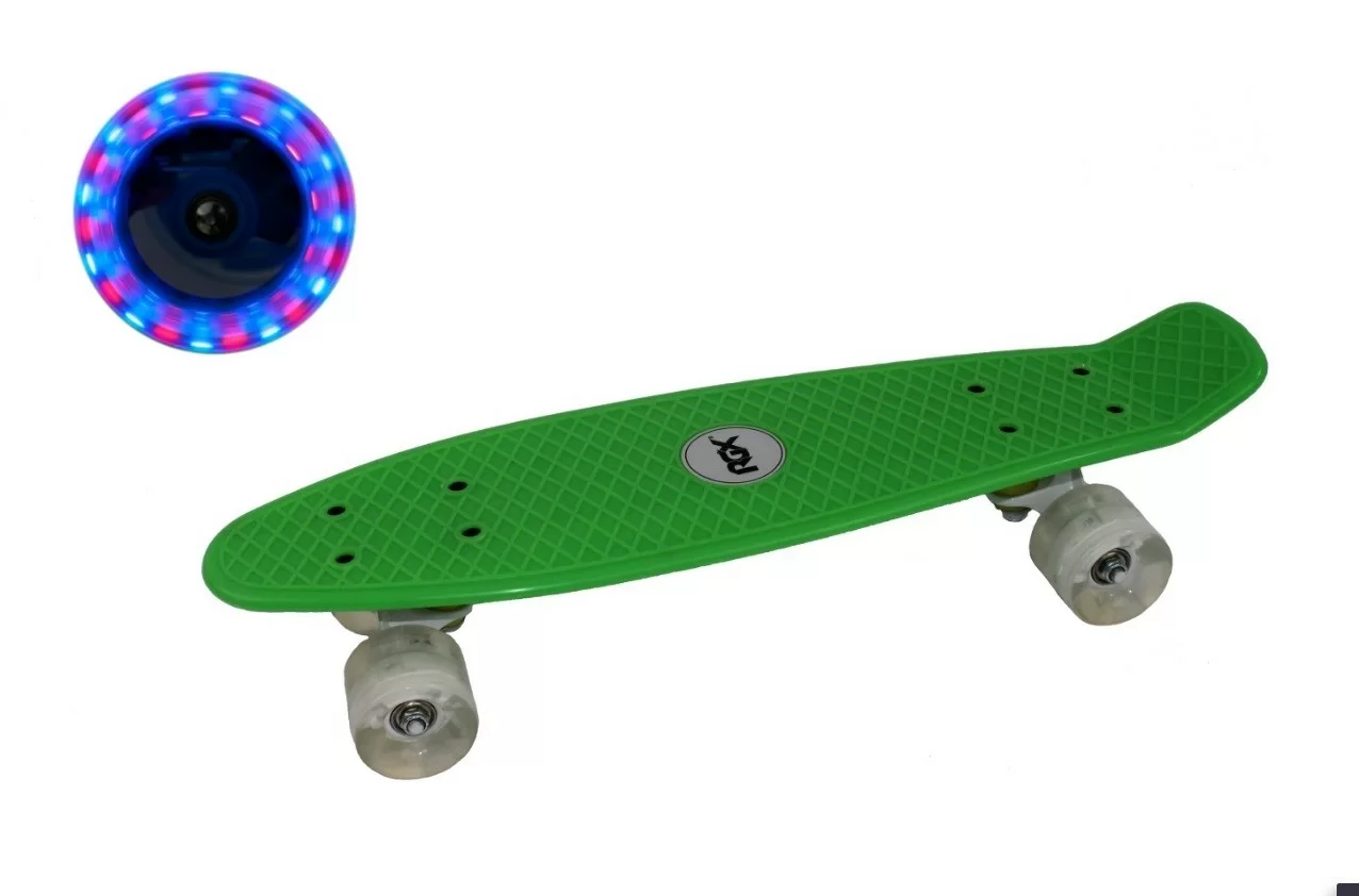 Мини-круизер RGX PNB-01GW (22") светящиеся колеса green по низким ценам в Томске и Северске