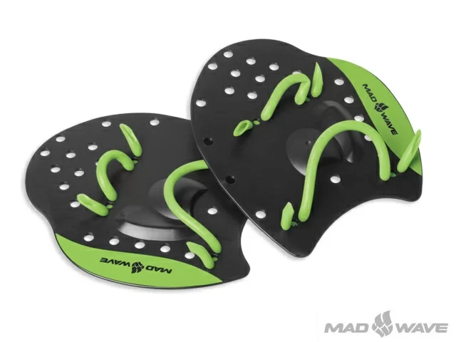  Лопатки для плавания Mad Wave Pro L black/green по низким ценам в Томске и Северске