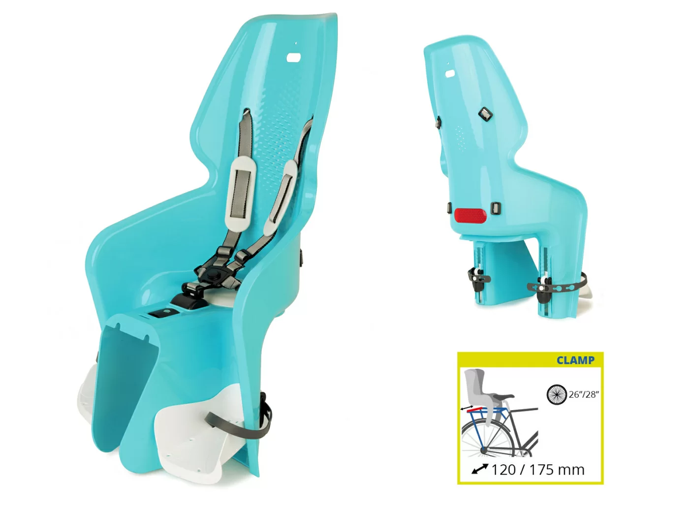  Сидение заднее BELLELLI LOTUS Clamp небесно-голубое по низким ценам в Томске и Северске