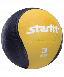 Медбол 3 кг StarFit GB-702 желтый