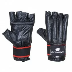 Шингарды BoyBo кожа черные