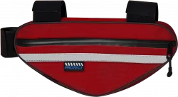 Велосумка под раму Protect 22х12х4см со световозвращающей лентой, водонепроницаемая молния красная