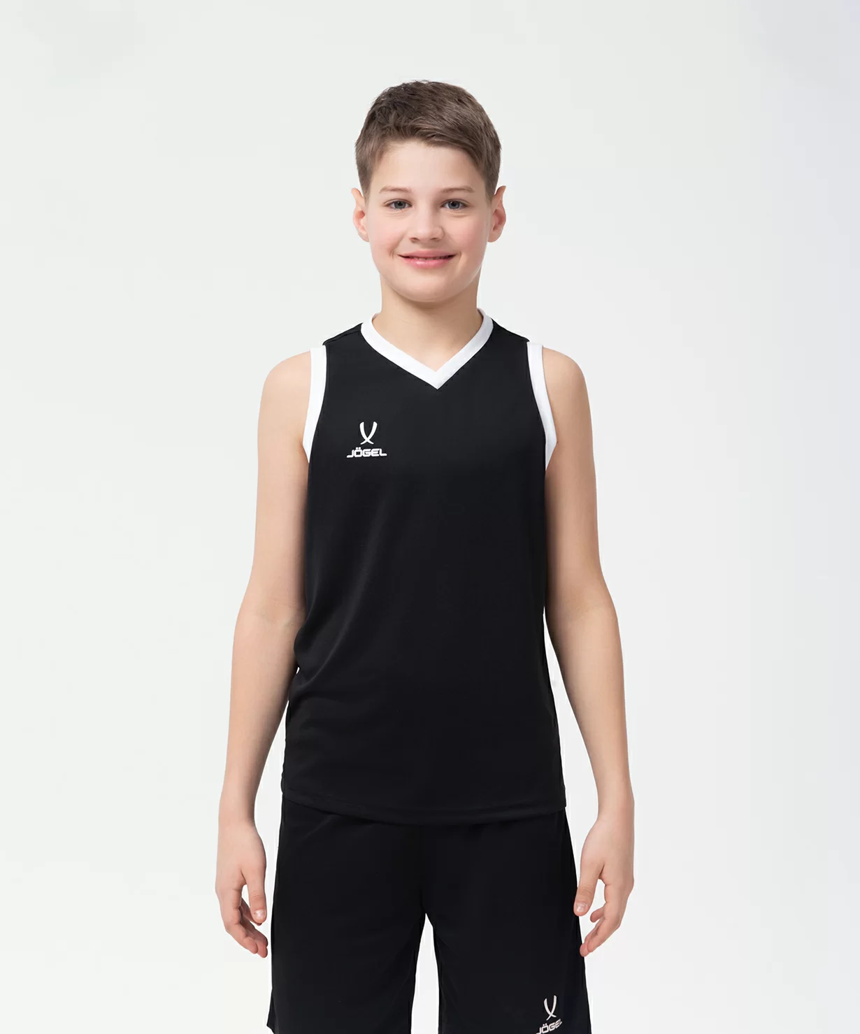  Майка баскетбольная JOGEL CAMP Basic, черный, детский по низким ценам в Томске и Северске