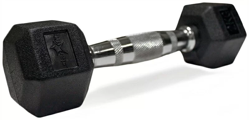  Гантель обрезиненная 1 кг StartFit DB-301 черный по низким ценам в Томске и Северске