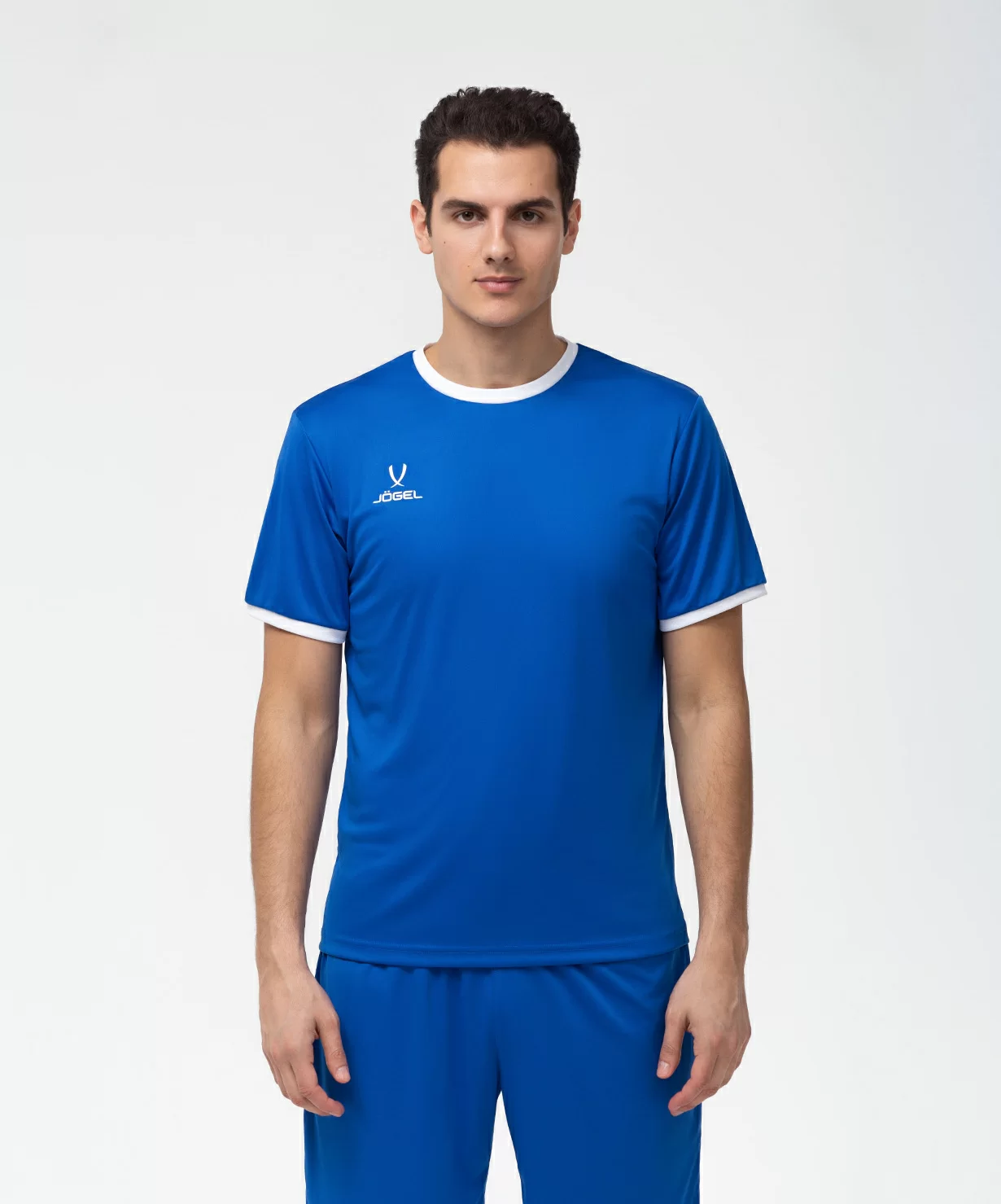  Футболка футбольная JOGEL CAMP Origin, синий/белый по низким ценам в Томске и Северске