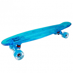 Скейтборд TechTeam пластиковый Transparent 27 light blue