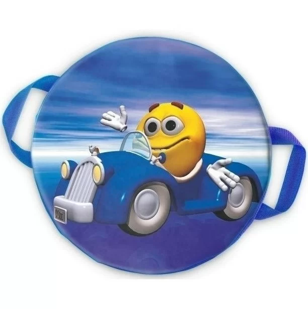  Санки-ледянки плюшка Combosport Смайлик автогонщик тентовая ткань d-35см по низким ценам в Томске и Северске