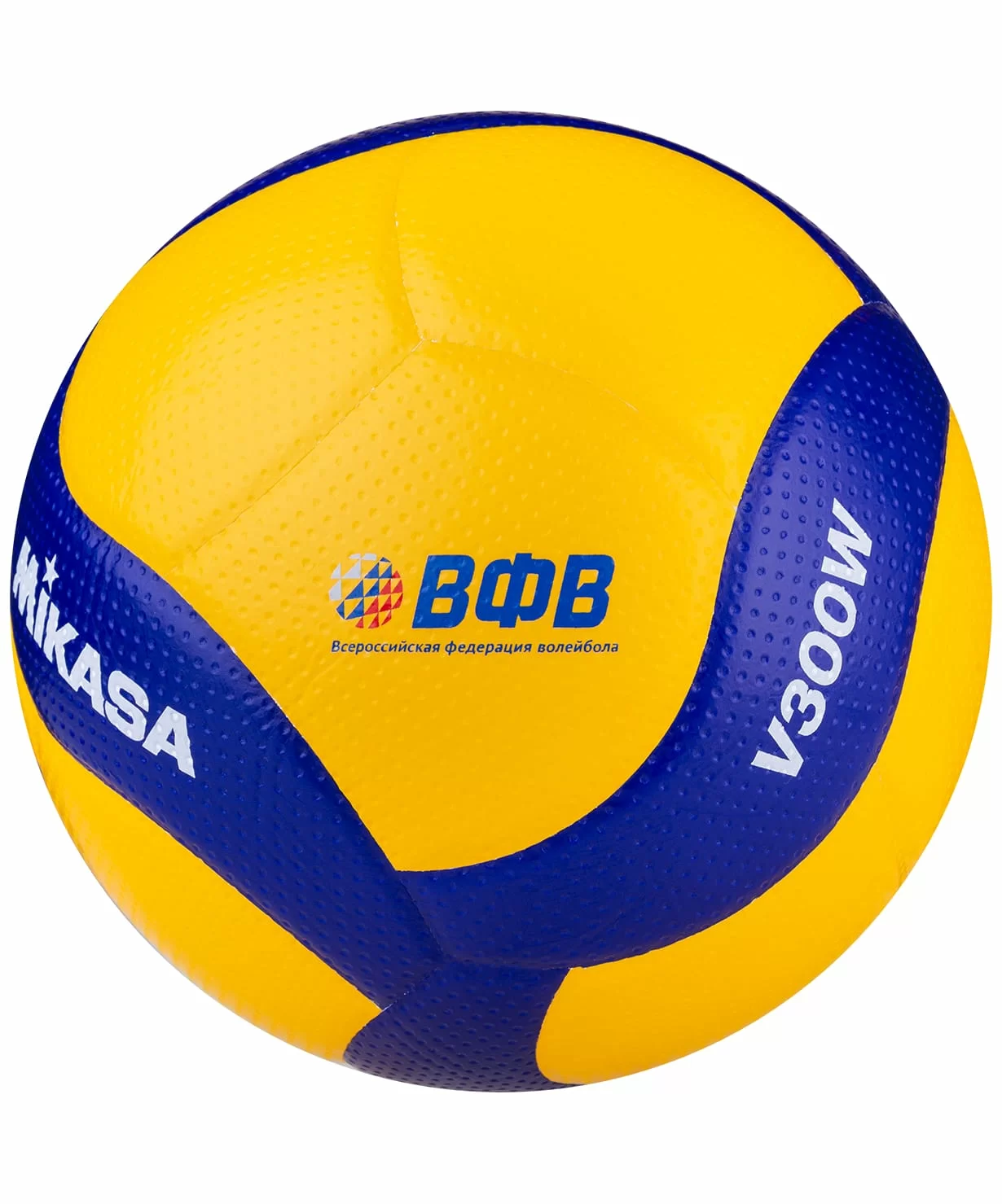  Мяч волейбольный Mikasa V300W FIVB Appr синт.кожа клееный желто-синий по низким ценам в Томске и Северске