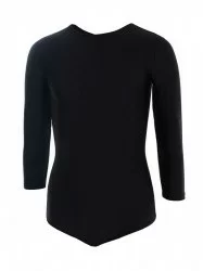 Купальник гимнастический лайкра 3/4 рукав 26-32 черный