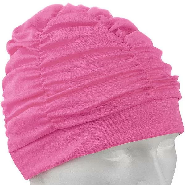  Шапочка для плавания E36889-6 текстильная (лайкра) розовая по низким ценам в Томске и Северске