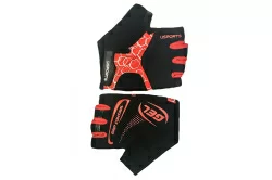 Перчатки Sport Race Gel лайкра черно-красные р.XL