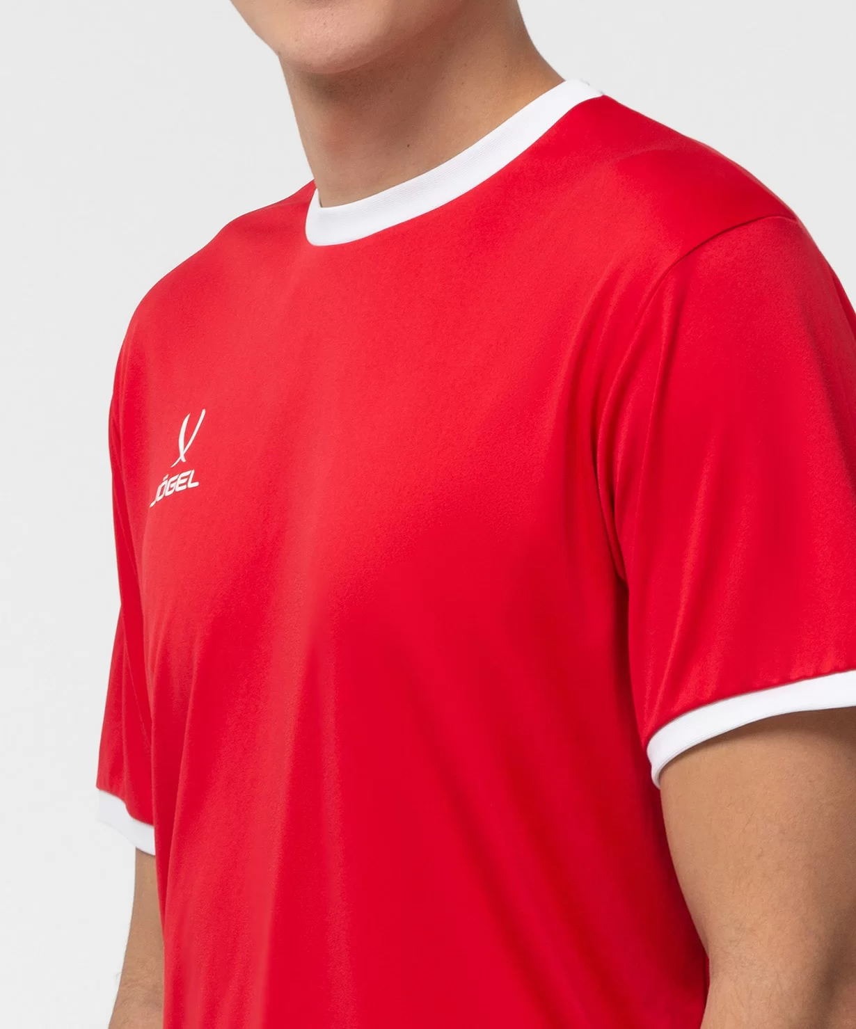  Футболка футбольная JOGEL CAMP Origin, красный/белый по низким ценам в Томске и Северске