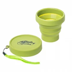Стакан Tramp силиконовый складной с крышкой 180мл оливковый