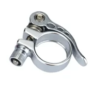 Хомут подседельный Y05-02 34,9 мм с эксцентриком серебристый