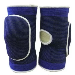 Наколенники волейбольные NK-402 с дыркой синий/белый