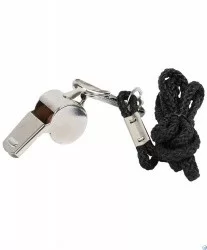 Свисток металл Jögel JA-126 с шариком на шнурке маленький