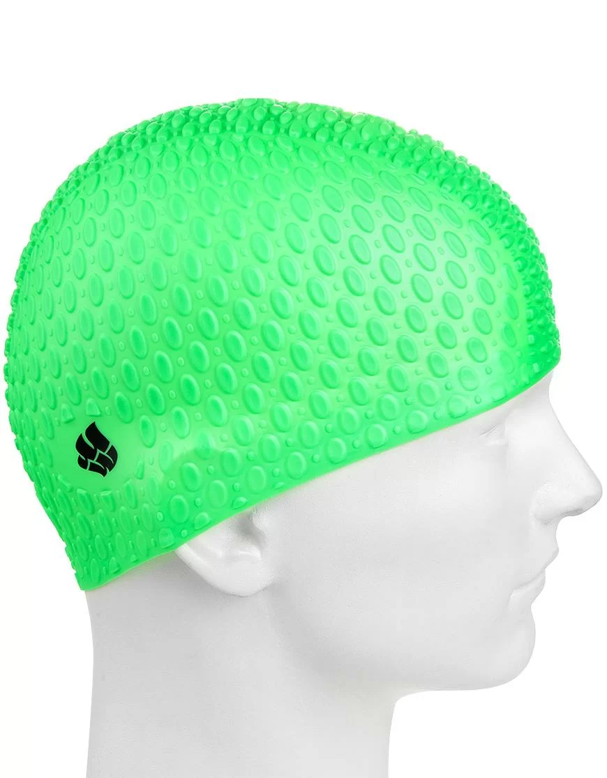  Шапочка для плавания Mad Wave Silicone Bubble green по низким ценам в Томске и Северске