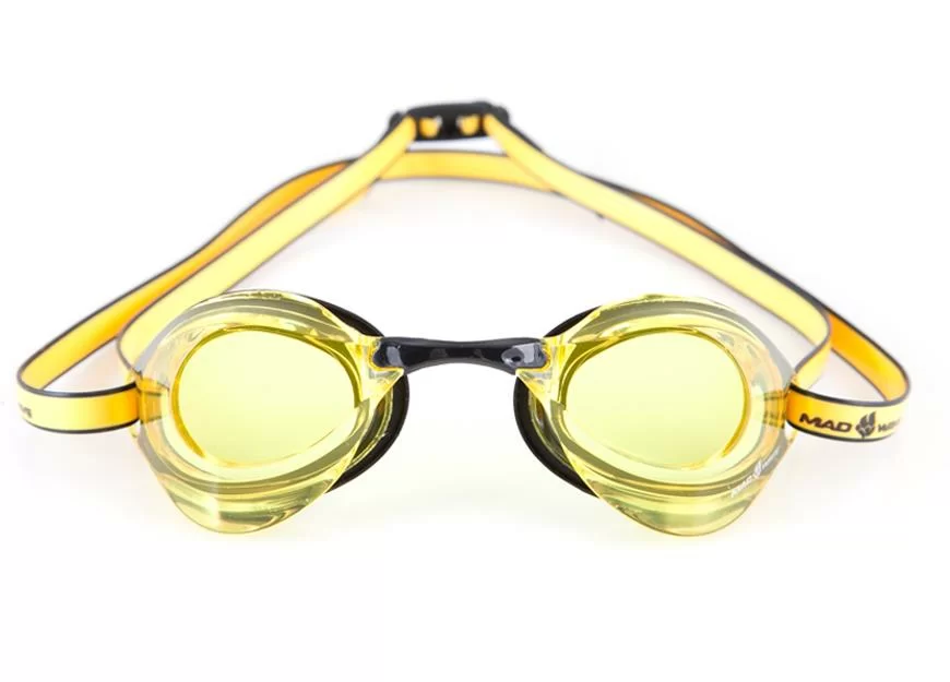  Очки для плавания Mad Wave Turbo Racer II стартовые yellow M0458 08 0 06W по низким ценам в Томске и Северске