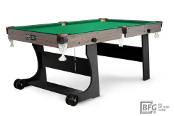 Бильярд BFG Compact Light 6 (Анкор+черный) (РП, анкор/черный (ЛДСП), ЛДСП_16, Manchester 45 Yellow green ш1,98м, Х/б сетка)