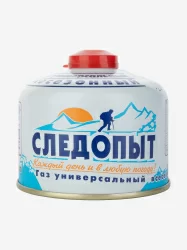 Газ для портативных плит Следопыт метал. баллон 230гр. резьб. (всесезонный) РОССИЯ