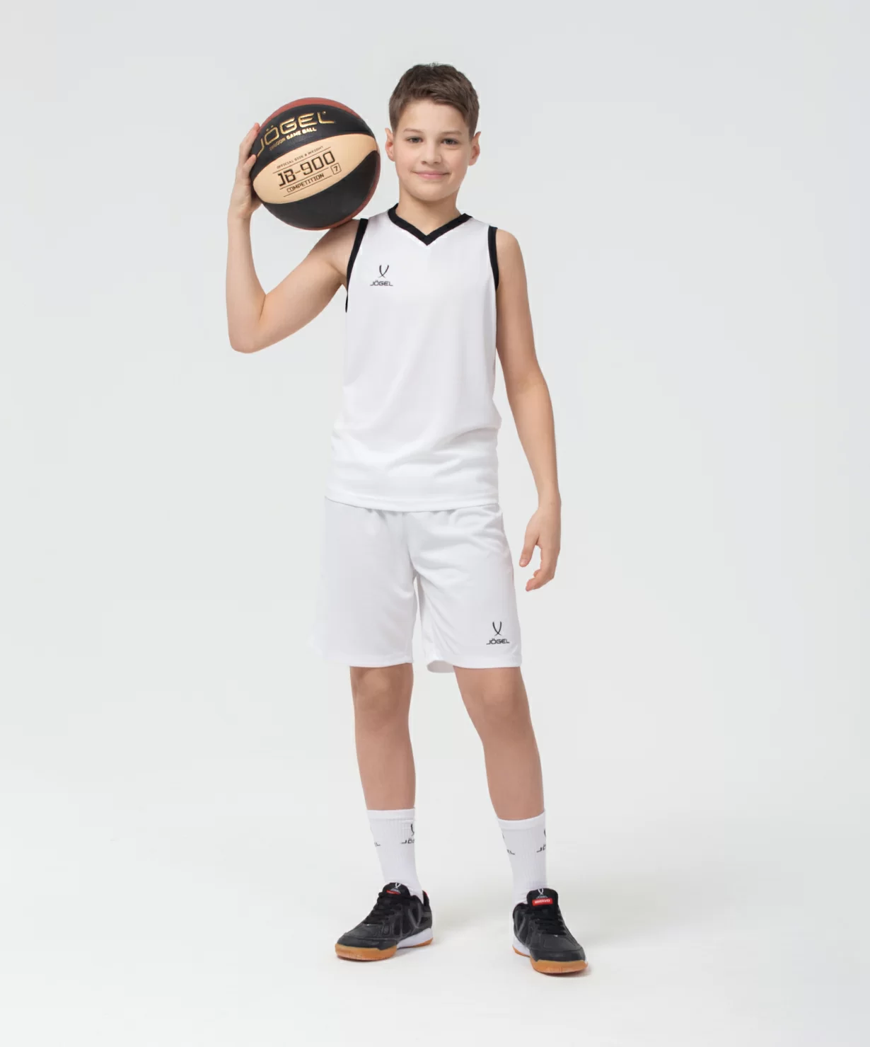  Шорты баскетбольные JOGEL CAMP Basic, белый, детский по низким ценам в Томске и Северске