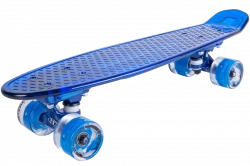 Скейтборд TechTeam пластиковый Transparent 22 light blue