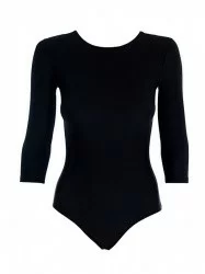 Купальник гимнастический лайкра 3/4 рукав 34-38 черный
