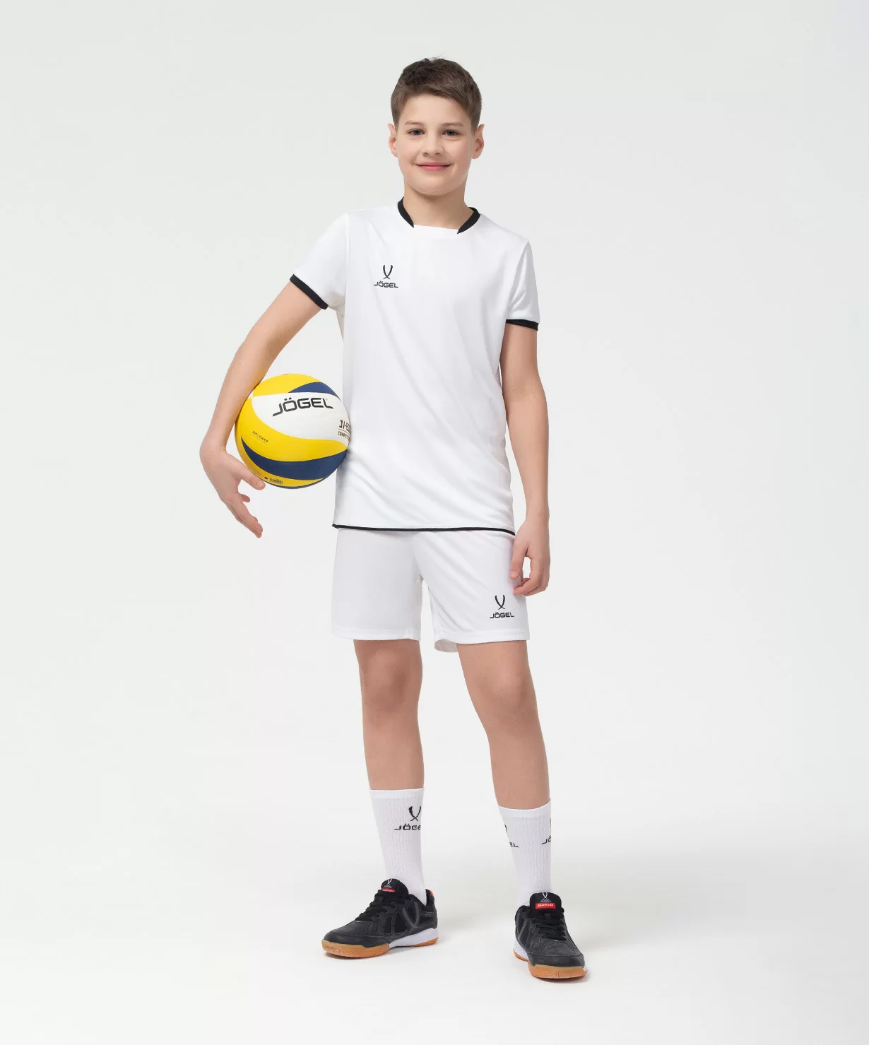  Футболка волейбольная JOGEL CAMP, белый, детский по низким ценам в Томске и Северске