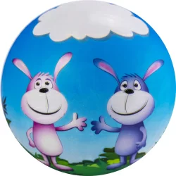 Мяч детский 23см Зайчата MD-23-01 ПВХ мультиколор