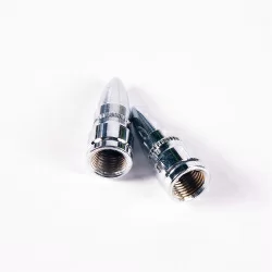 Колпачок на ниппель 4Bike V02 "Пуля" AV алюмин., 2 шт