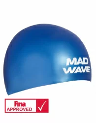 Шапочка для плавания Mad Wave Soft Fina Approved L blue