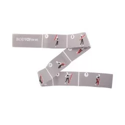 Эспандер лента прошитая Body Form 5кг/83см серый