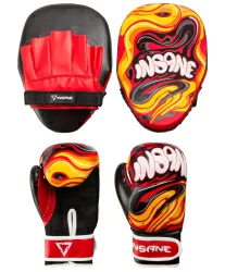 Набор боксерский для начинающих Insane Tiger 23*17*4 см 4 oz красный/черный