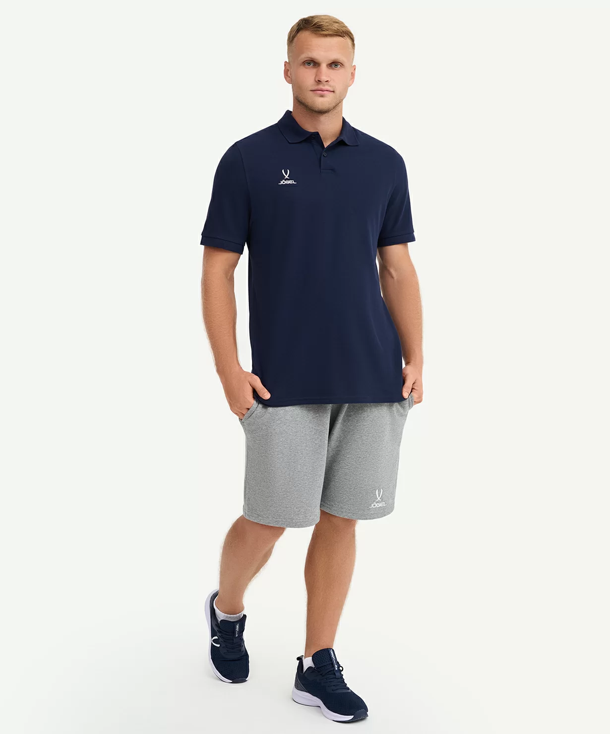  Шорты JOGEL ESSENTIAL Cotton Shorts, серый меланж по низким ценам в Томске и Северске