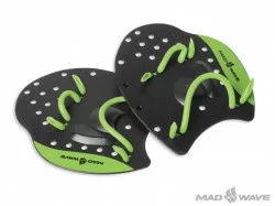 Лопатки для плавания Mad Wave Pro L black/green