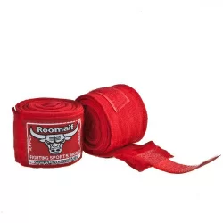 Бинт боксерский 3 м Roomaif х/б-лайкра красный