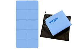 Коврик ТПЕ E43888 York Fitness 183см x 61см x 0,4см складной в сумке голубой