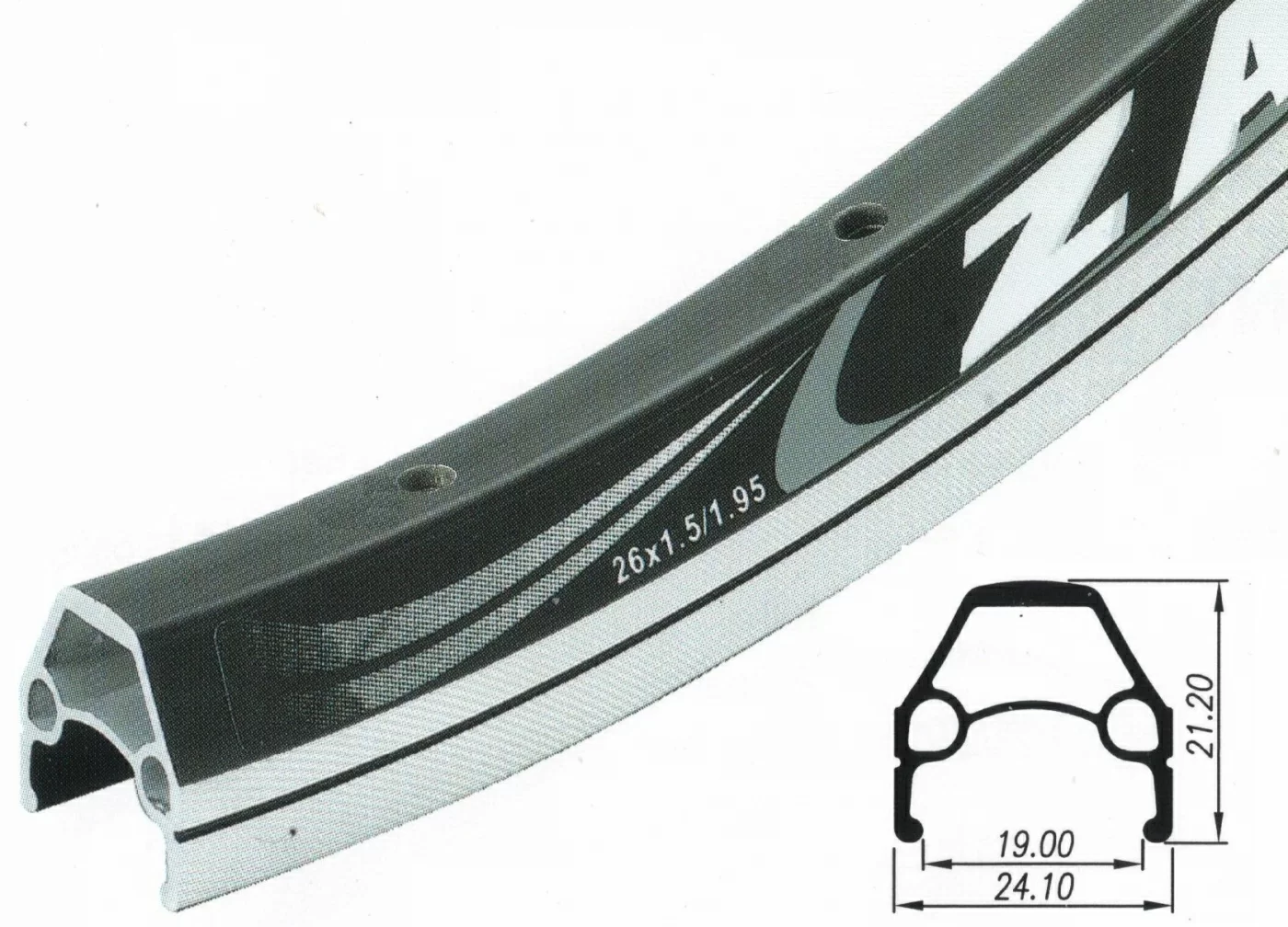  Обод 26" ZAC2000 Weinmann 32H алюминиевый чёрный по низким ценам в Томске и Северске