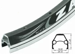 Обод 26" ZAC2000 Weinmann 32H алюминиевый чёрный