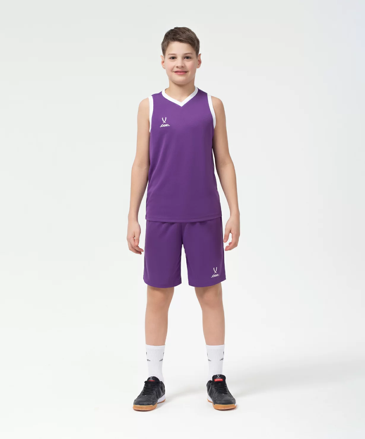  Майка баскетбольная JOGEL CAMP Basic, фиолетовый, детский по низким ценам в Томске и Северске