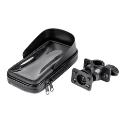 Кейс с козырьком для смартфона 60x135мм на руль ударопрочный АБС пластик ПВХ