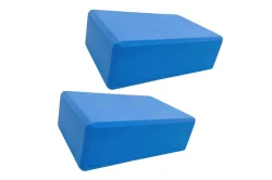 Блоки для йоги BE300-10 полумягкие 2 штуки 223х150х76мм из ЭВА (E42943) синий