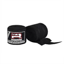 Бинт боксерский 3 м Roomaif х/б черный RMC 3