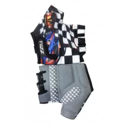 Перчатки Fuzz Race Cars детские лайкра бело-черное  р.8/L (для 6-8лет)