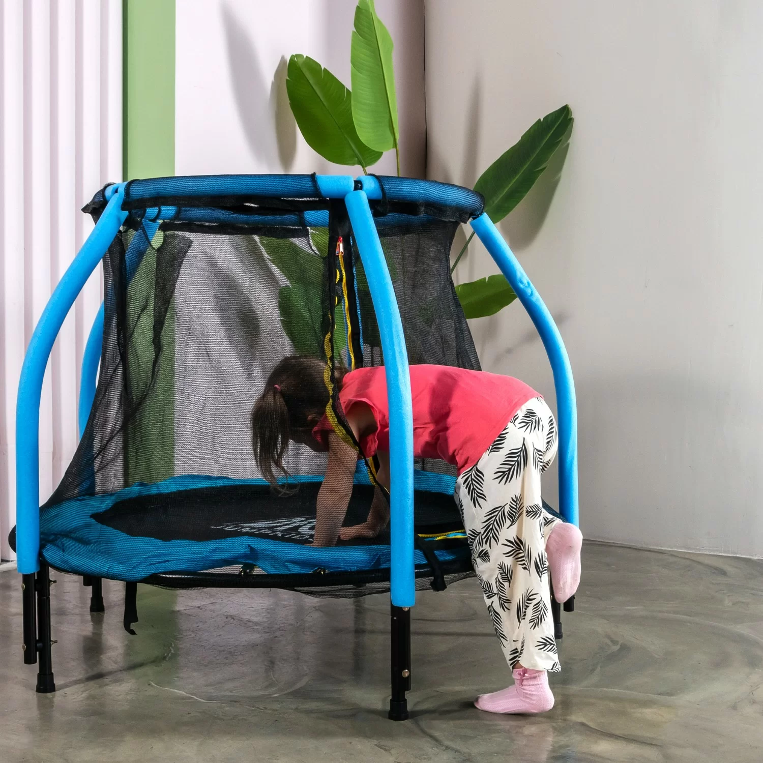  Батут DFC JUMP KIDS 48" синий, сетка (120см) 48INCH-JD-B по низким ценам в Томске и Северске