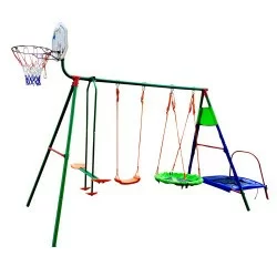 Детский комплекс с батутом и баскетболом DFC MTB-01 (два короба)