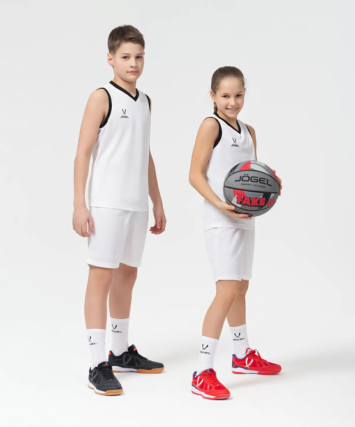  Майка баскетбольная JOGEL CAMP Basic, белый, детский по низким ценам в Томске и Северске