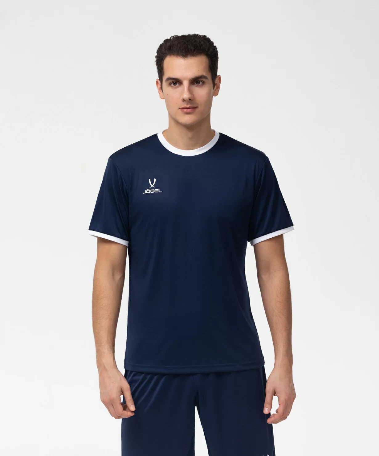  Футболка футбольная JOGEL CAMP Origin, темно-синий/белый по низким ценам в Томске и Северске