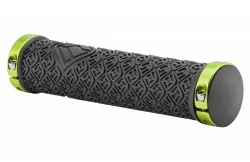Грипсы XH-G116BL 135 мм чёрные, зеленые кольца LU089168